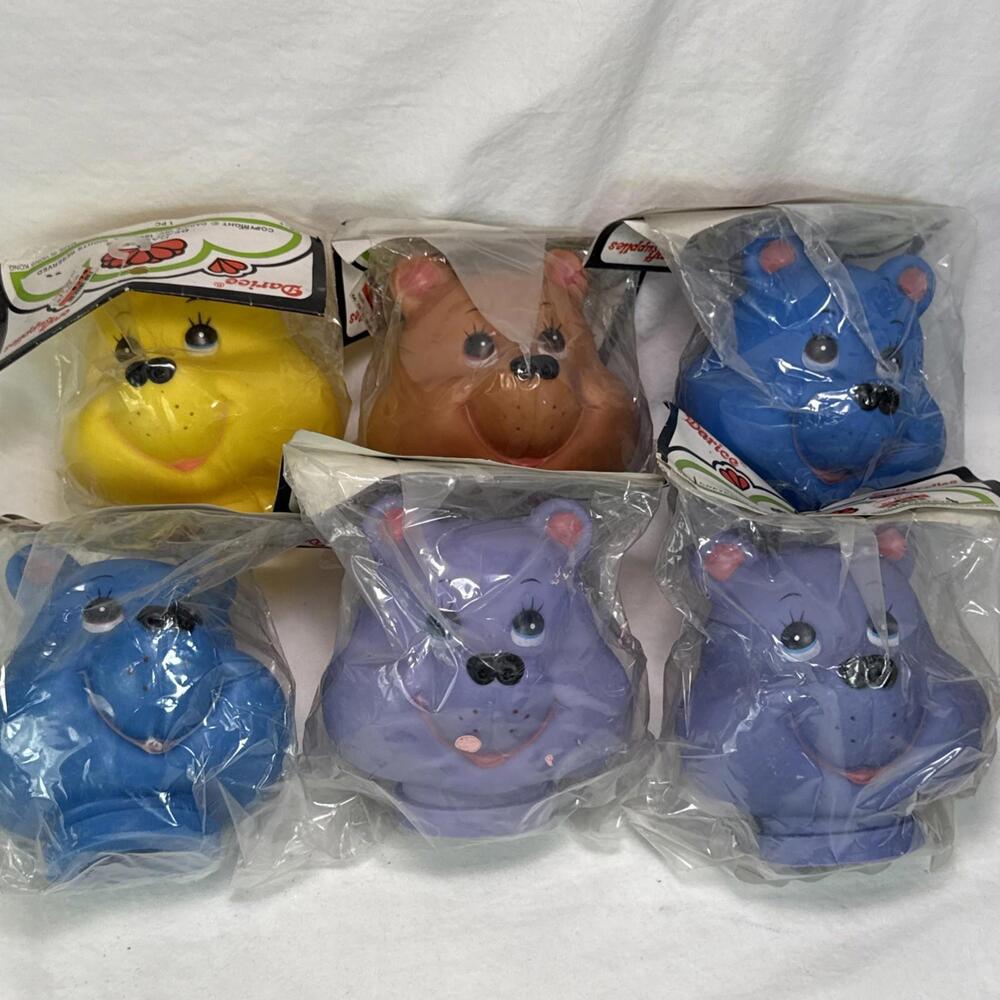 Vintage Darice Craft  Bear Babies  Bear Doll Head 1984 Lot Of 6 New In Package